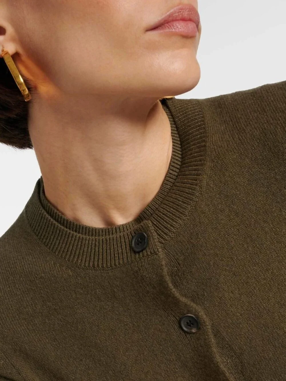 Nili Lotan March Cashmere Cardigan in Dark Moss size S